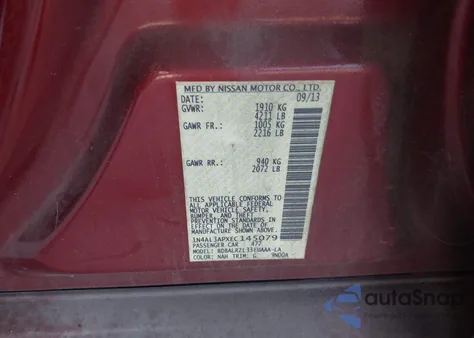 2014 Nissan Altima 2.5 S z USA, uszkodzony, nr VIN 1N4AL3APXEC145079